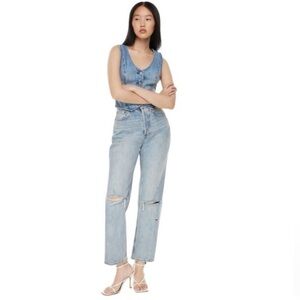 DENIM FORUM JONI HIGH RISE LOOSE JEANS organic cotton
